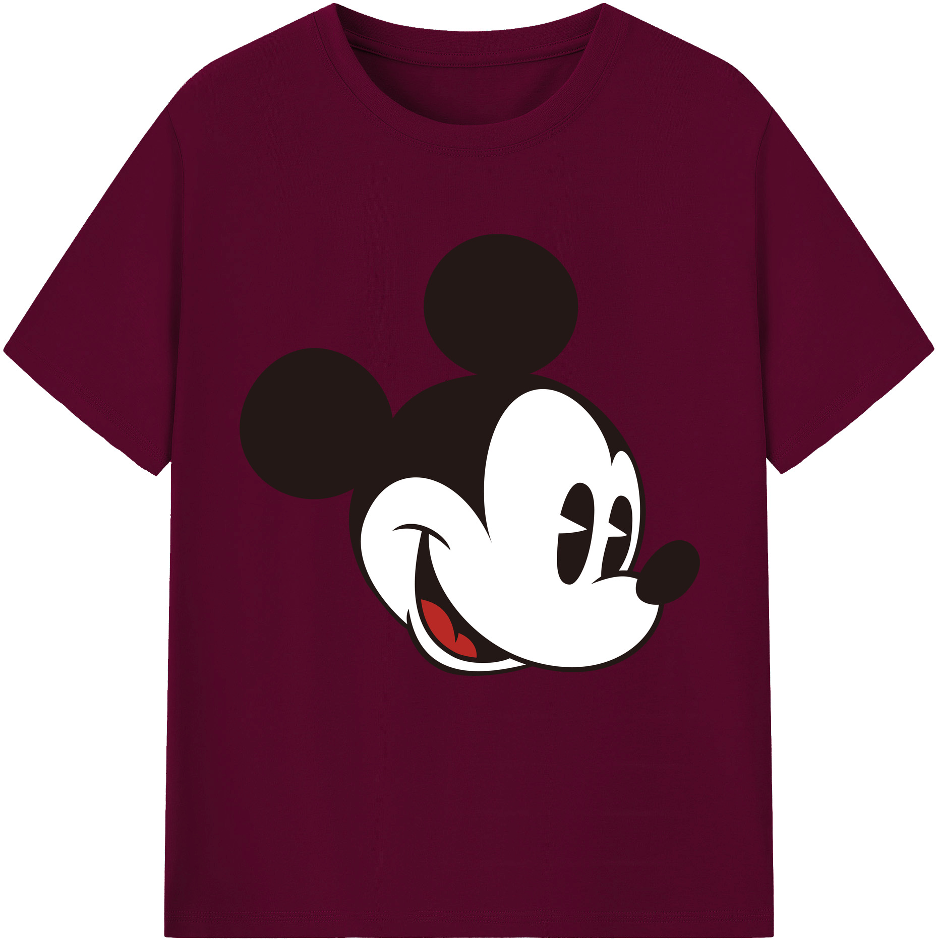 （画像用） ミッキーマウス Mickey Mouse レディースカジュアルプリントTシャツ（綿100％）